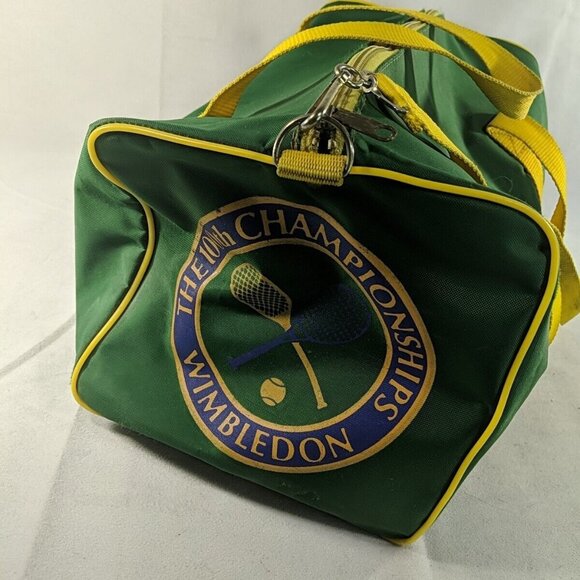 RARE Wimbledon 100th Championships 100 Years 1977 Vintage Green Gym Duffle Bag - Picture 6 of 16